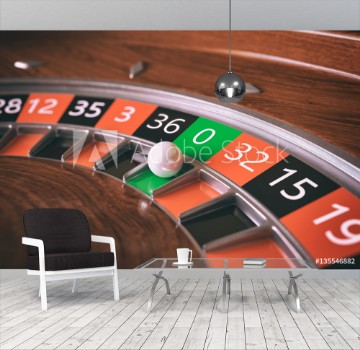 Picture of Roulette wheel closeup - 3D Rendering